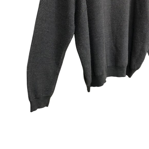Joseph Abboud Sweaters 3X Classic Fit Gray Henley Merino Wool Blend Mens - Picture 4 of 8
